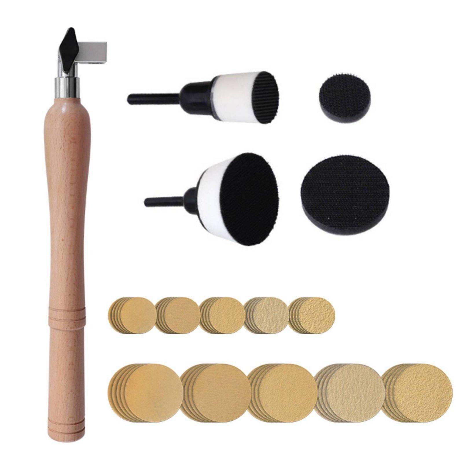 Woodworking Lathe - Handgeführtes Schleifset für Holzschalen – Polierwerkzeug-Set