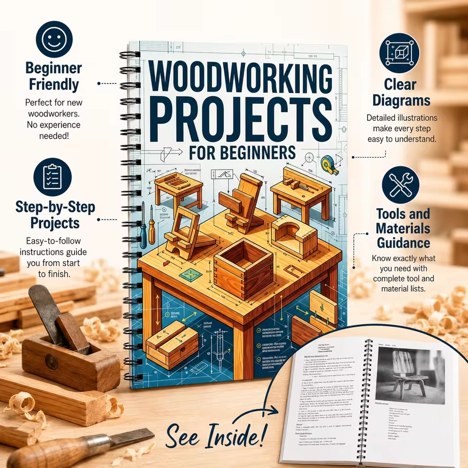 Woodworking Ideas For Beginners - Anfängerfreundliche einfache Holzbearbeitungspläne, DIY-Heimwerkerprojekte, einfache Holzarbeit-Ideen,