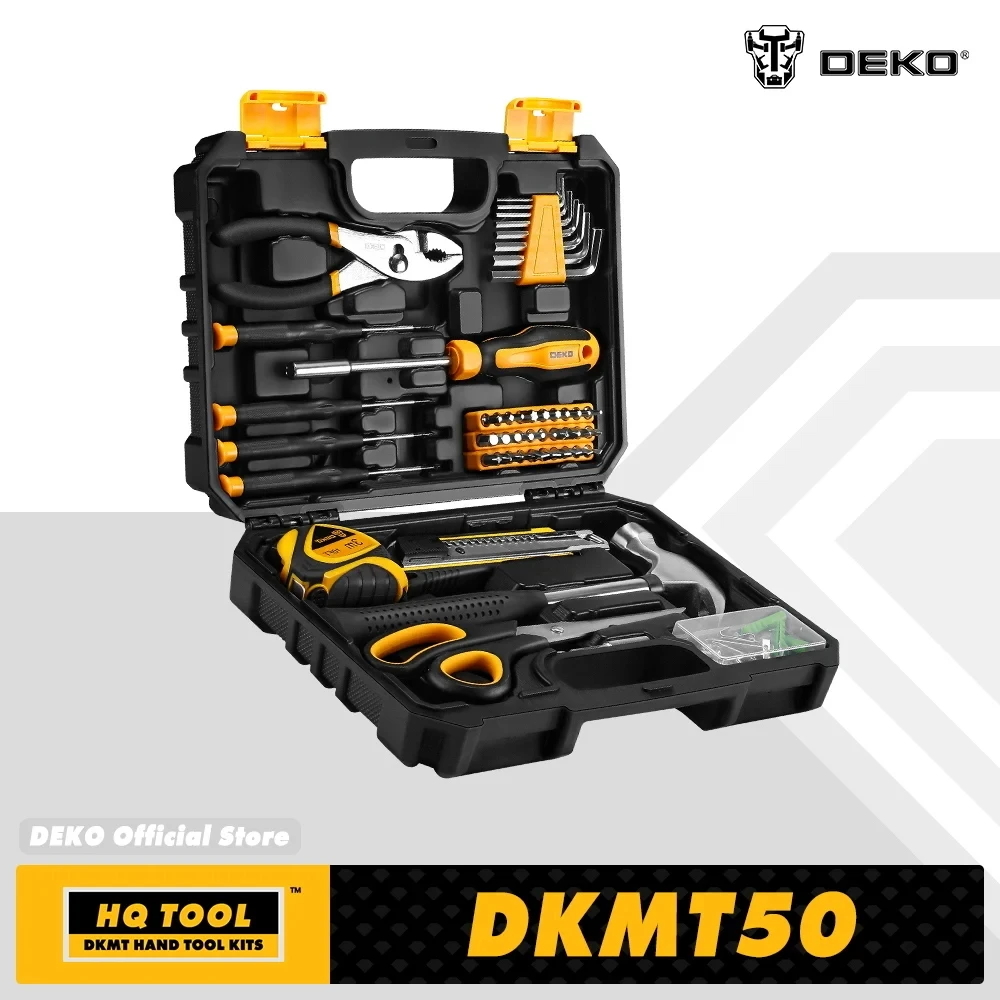 Woodworking Hammer - DEKO 50-teiliges Werkzeugset, Reparatur-Werkzeugset für Zuhause,