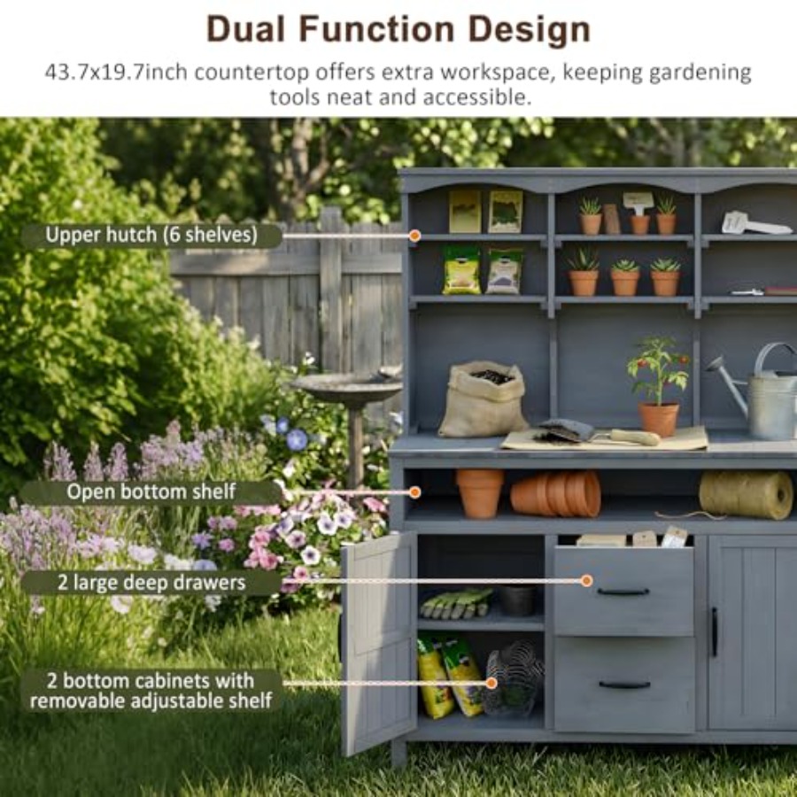 Outdoor-Pflanzentisch mit Aufb – Woodworking Workbench Bewertung und Preis