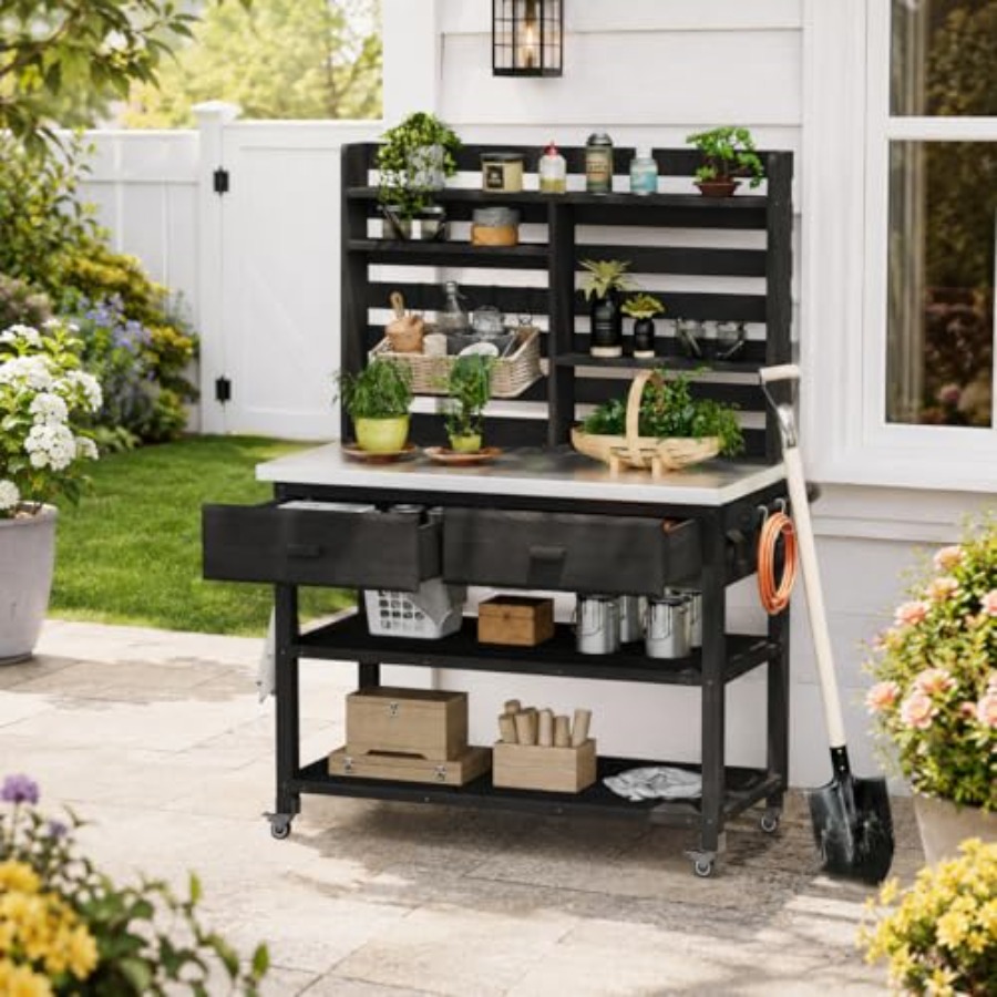 Outdoor-Pflanzbank mit Staurau – Woodworking Workbench Bewertung und Preis