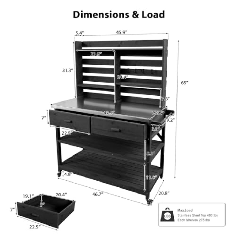 Outdoor-Pflanzbank mit Staurau – Woodworking Workbench Bewertung und Preis
