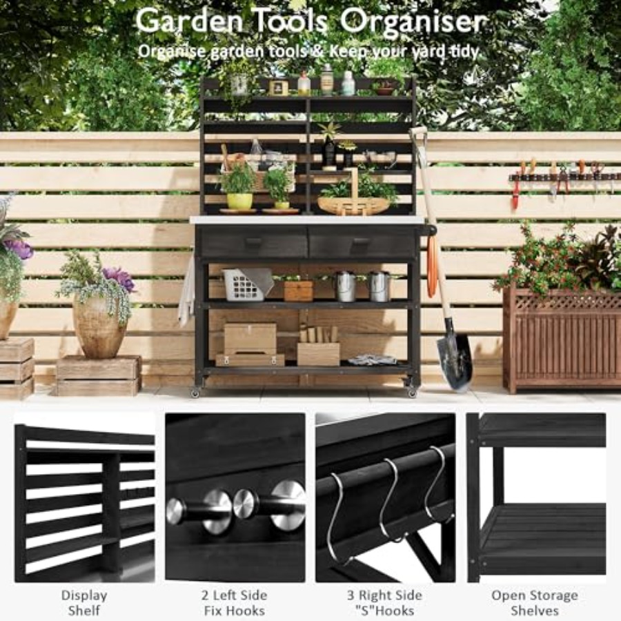Outdoor-Pflanzbank mit Staurau – Woodworking Workbench Bewertung und Preis