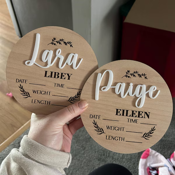 1 Stück personalisiertes Baby- – Woodworking Laser Bewertung und Preis