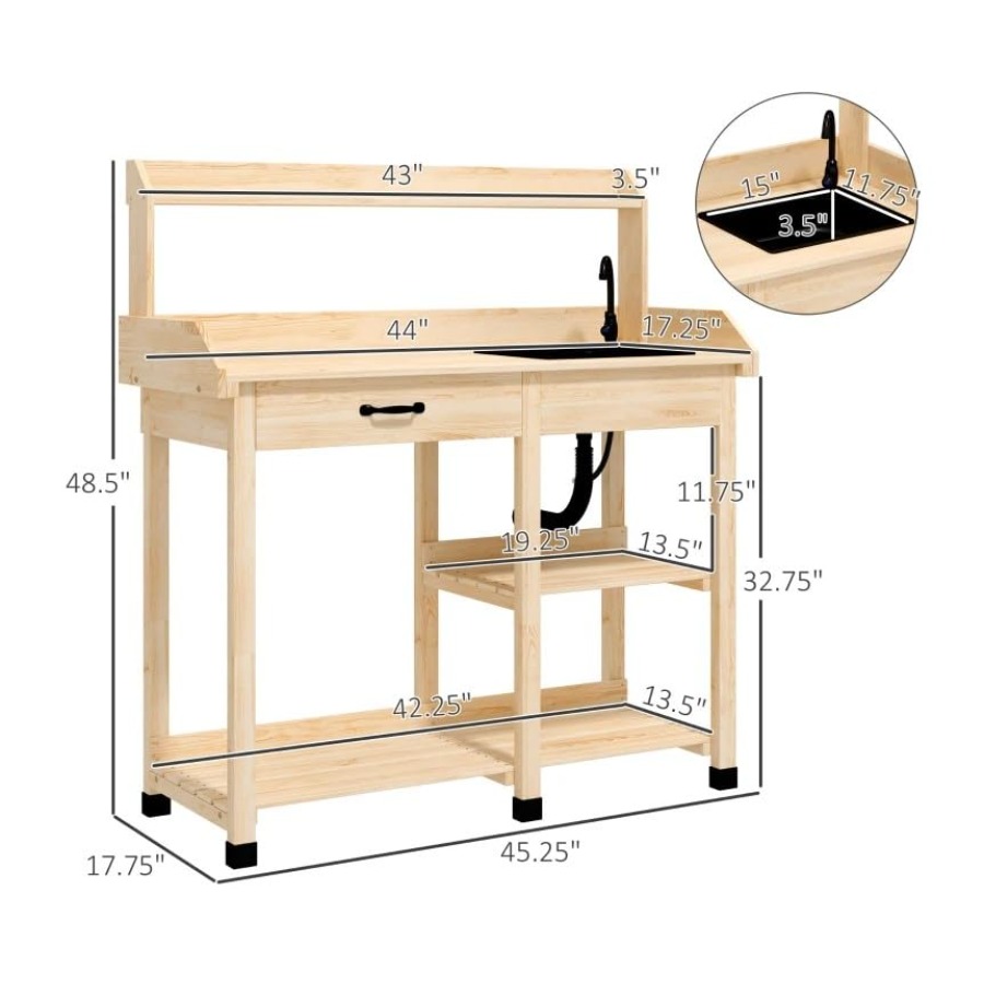 Holz-Pflanztisch mit abnehmbar – Woodworking Workbench Bewertung und Preis